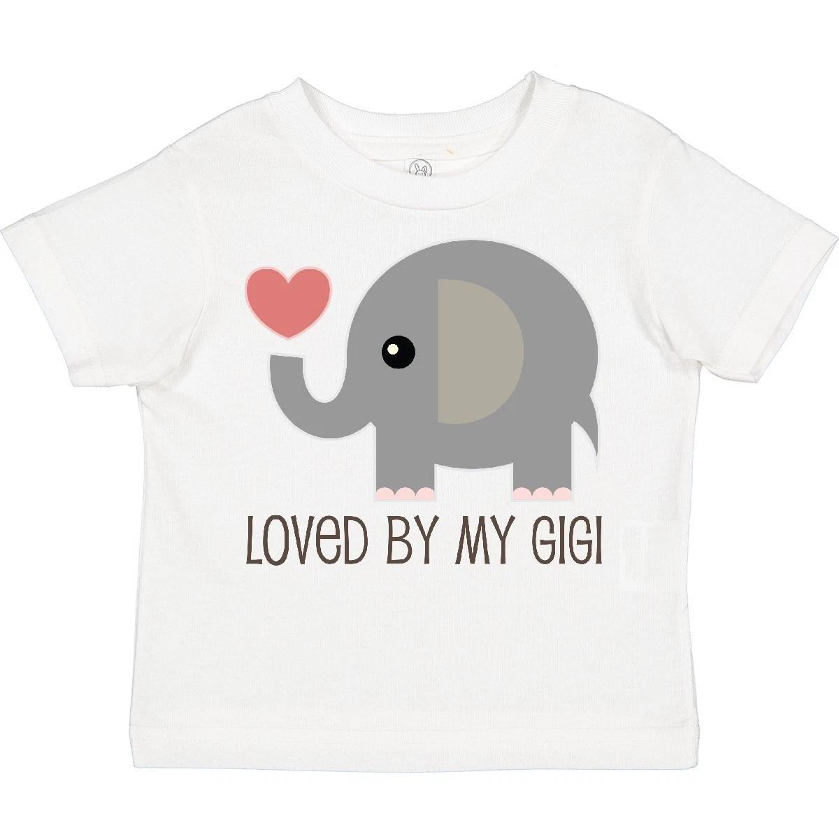 Inktastic Loved By My Gigi Grandma Toddler T-Shirt From Grandchild Grandkids Kid 100