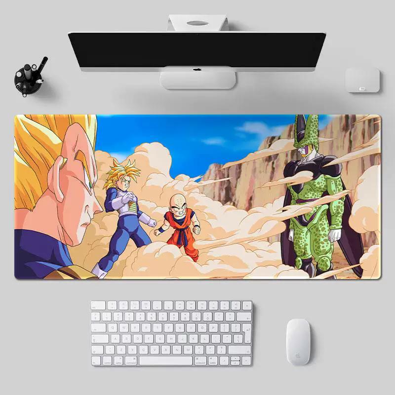 Japanese Dragon Ball Z Leather Mouse Pad Large Son Goku Cartoon Animation Hot Blood Vegeta Turtle Fairy Dragon Animation Table Mat Waterproof