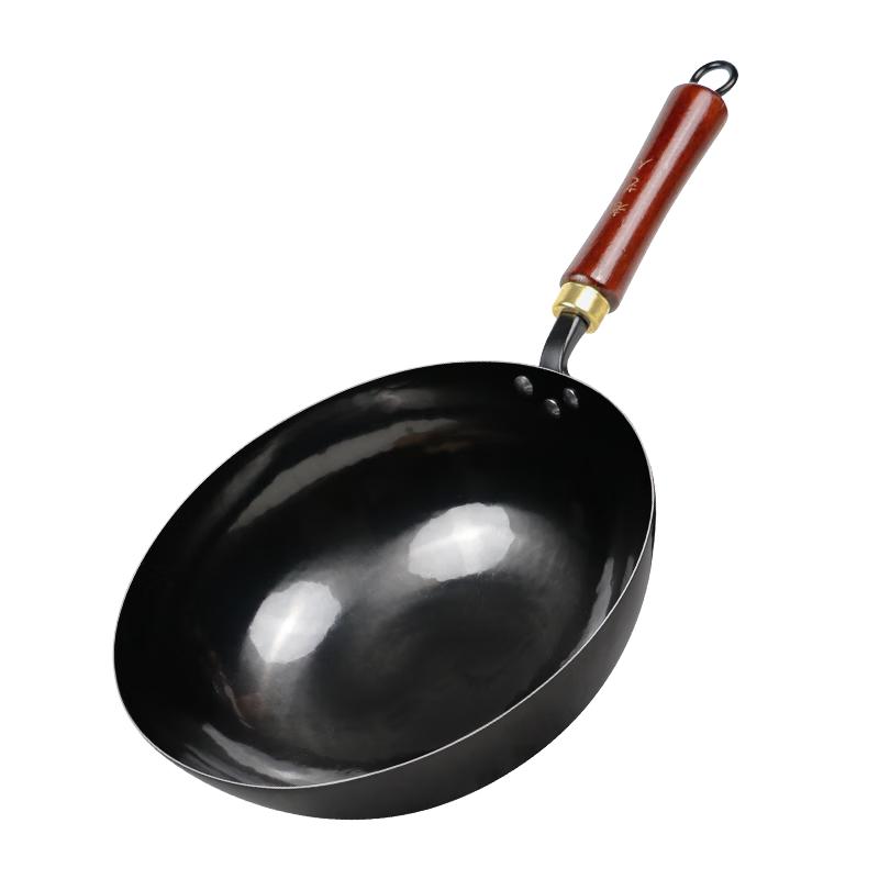 Old Artisan Pre-Seasoned Hand-Forged Wrought Iron Zhangqiu Wok
