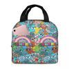 Die erstaunliche Welt von Gumball Isolierte Lunchtasche für Damen Kinder Tragbar Lebensmittelboxen Thermische Lunchbox Tragetasche