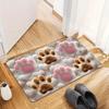 Soft plush cat claw print pad, pink and brown claw design