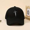 Embroidered Cross Casual Baseball Cap Men's Women's Youth Adjustable Hat