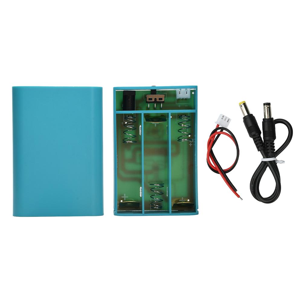 

12V Portable Power Bank Case - 3-Cell Solderless 18650 Series Battery Box 2.54mm 3P Connector & Battery Level Indicator синій