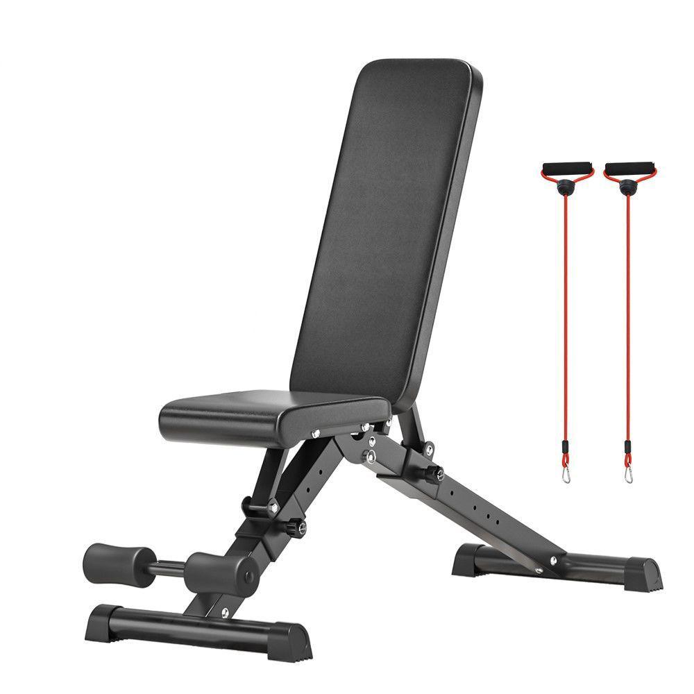 Multi-Functional Foldable Flat Bench for Fitness and Exercise