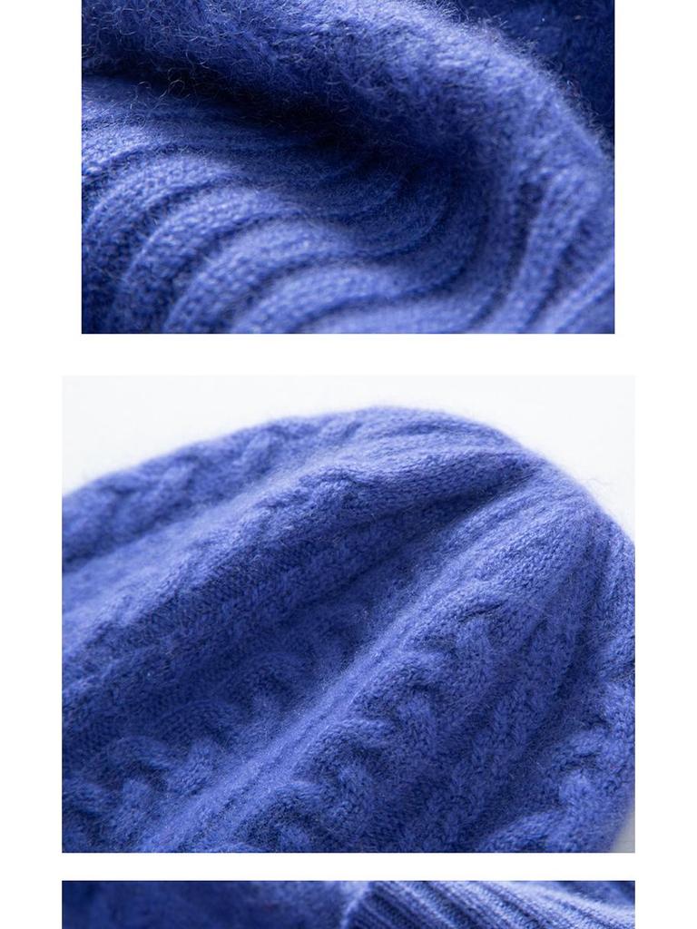 Children's Cashmere Candy-Color Thick Knit Earflap Beanie