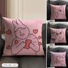 Cartoon OOpanchu Usagi Cushion Cover Natural Linen Organic Fabric DoubleSided Printing Sofa Home Decor Gift Pillow Case