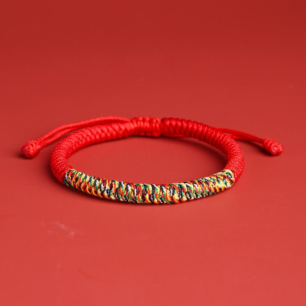 Handmade Zodiac Year of the Horse Red String Bracelet - Ethnic Style Woven Thread for Men & Women