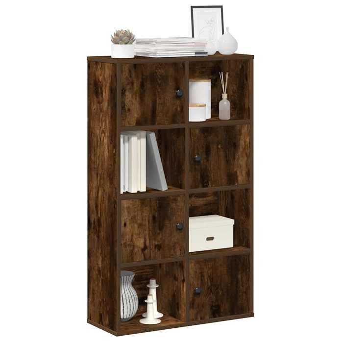 VidaXL Bookcase Smoked Oak 60x24x101.5 Cm Engineered Wood, Bookshelf, Storage Rack, Book Holder, 860395