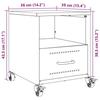 VidaXL Table de chevet jaune moutarde 36x39x43,5 cm acier, armoire, meubles de chambre à coucher, support de téléphone, 846710