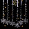 Christmas Acrylic Icicle Hanging Decorations Pendant With Snowflake Design For Festive Tree Decor