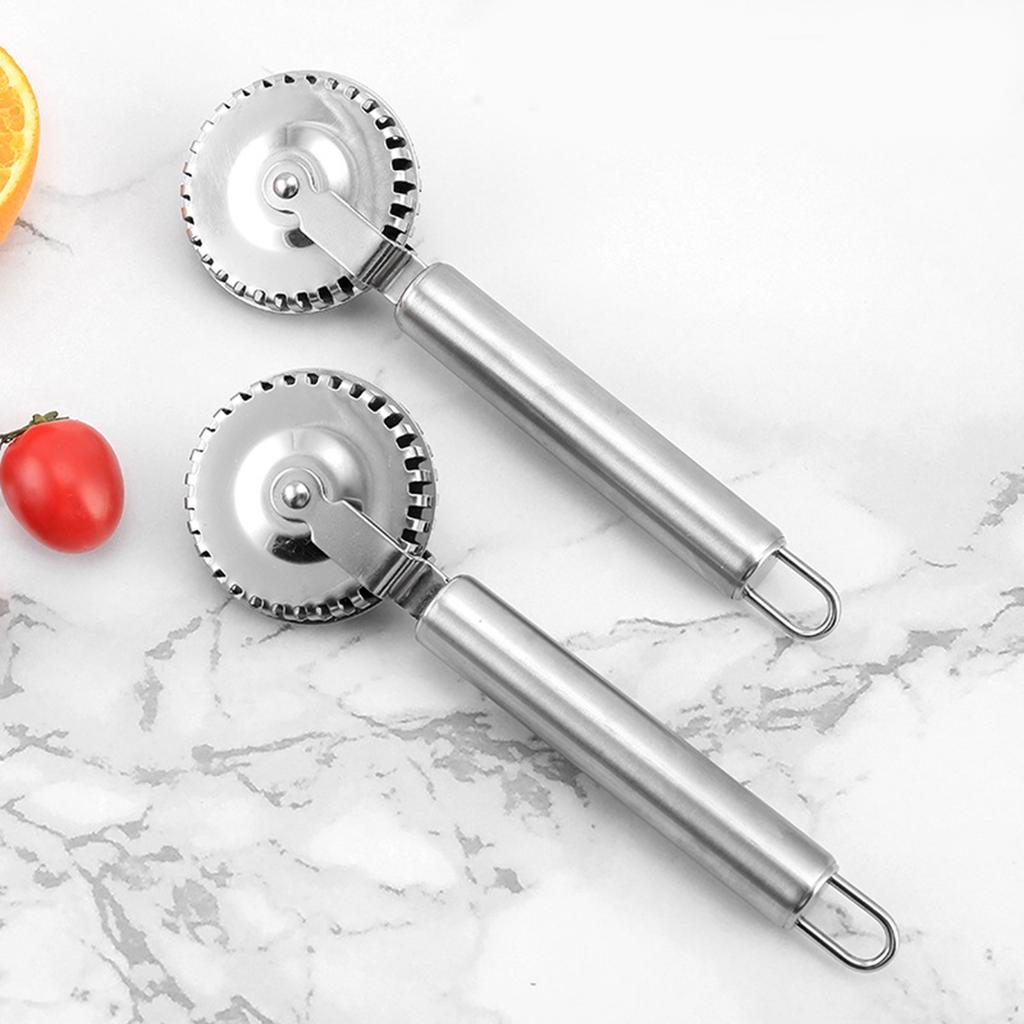 Stainless Steel Ravioli Roller Cutter Wheel for Precise Pastry Dough Sealing Crimping for Home Baker and Professional