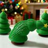 Cartoon Christmas Tabletop 3D Printed Spring Coil Tree, Funny Novelty Office Healing Style Home Decor Desktop Decoration, Holiday Fidget Toy