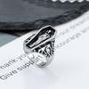 Vampire Coffin Pharaoh Ring Jewelry Men's Trendy Ring Hip Hop Goth Skull Ring None
