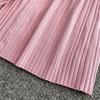New Summer Solid Round Neck Sleeveless Sweater Knitted Dress for Women Casual Simple Single-breasted Elastic Bottoming Knitwear Dresses