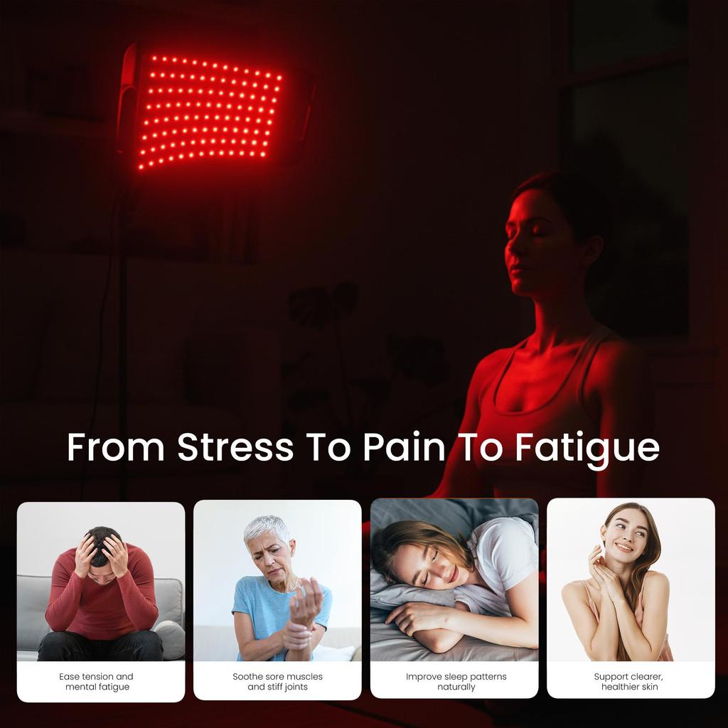 Mvolo Stellar Beam - Lampa na podczerwień - Terapia podczerwienią - Terapia czerwonym światłem - na Mięśnie, Skórę, Stawy i Przeziębienia - Bez Ciepła