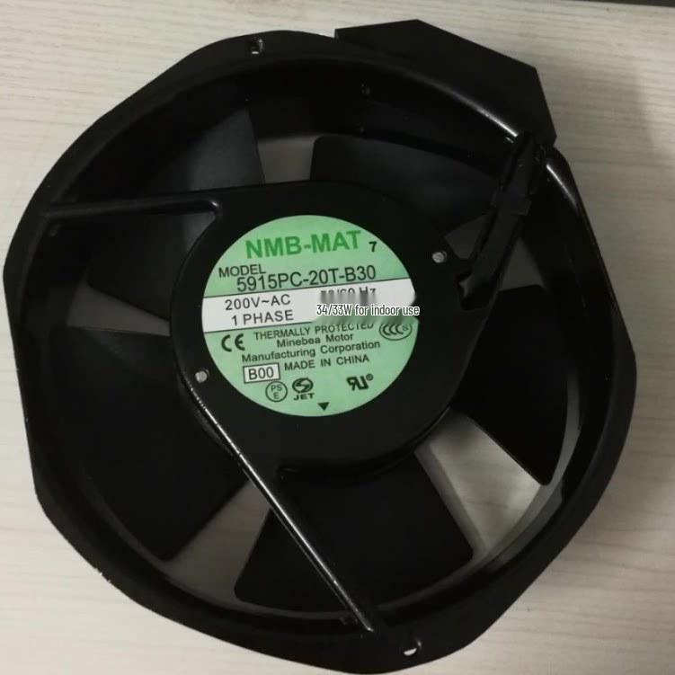 5915PC-20T-B30-B00 AC200V Genuine NMB 172x150x38 Metal Equipment Fan Model with -B00 Variant