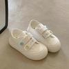 Korean campus style platform canvas white shoes women's 2025 new Velcro ins student versatile comfortable board shoes