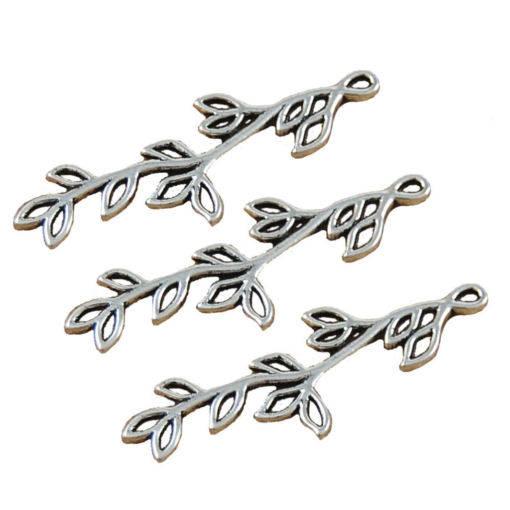 20Pcs Unique Hollow Tree Leaf Charm Pendant Link Connector DIY Making Gift