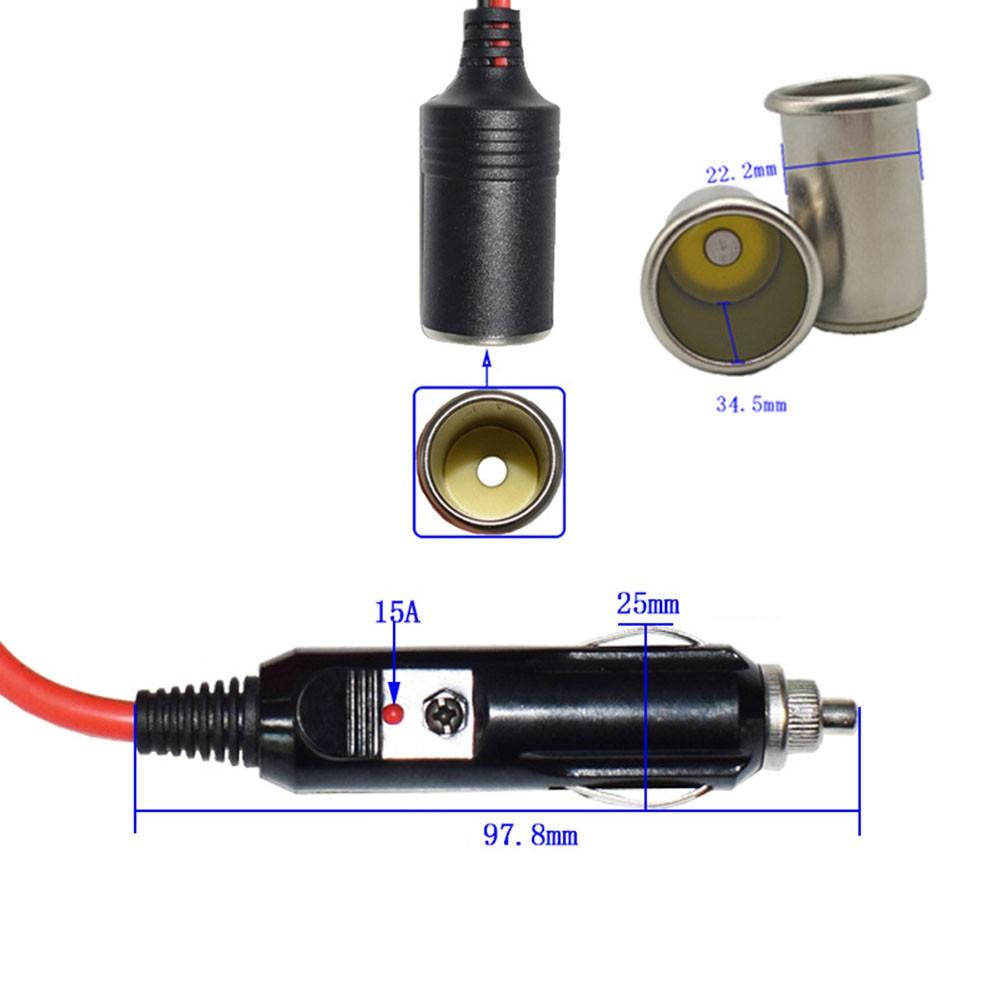 1PCS 12V Car Extension Adapter 3.6m Cable Male Female Plug Socket