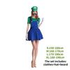 Anime Super Mario Bros Costume Jumpsuit Mario Luigi Cosplay Costume Hat Beard Suit Halloween Costumes For Adult