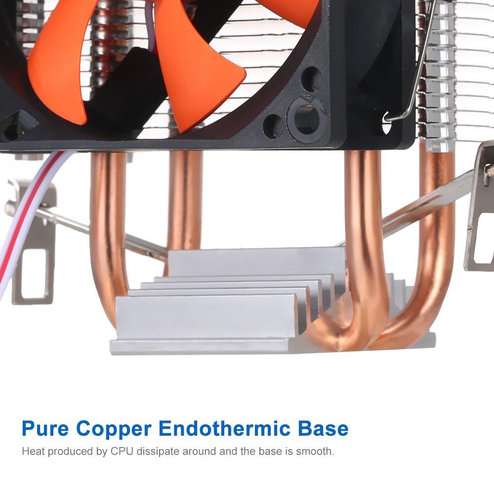 HBKS Hydraulic CPU Cooler Heatpipe Fans Quiet Heatsink Radiator for ...