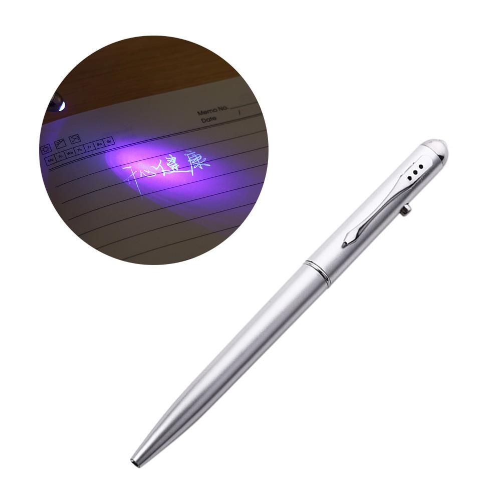 Drawing With UV Light Luminous Light Pen 2 In1 Ballpoint Pens Magic Spy Pen Invisible Ink Pen