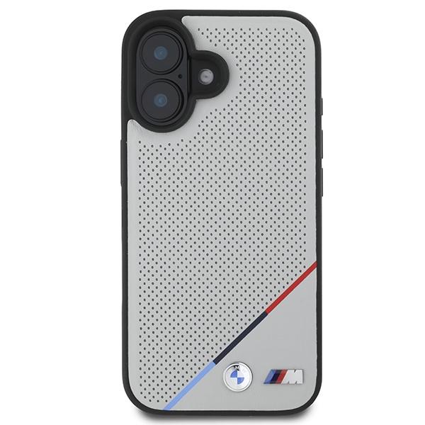 Funda para iPhone 16 BMW Hardcase MagSafe Perforada Línea Tricolor