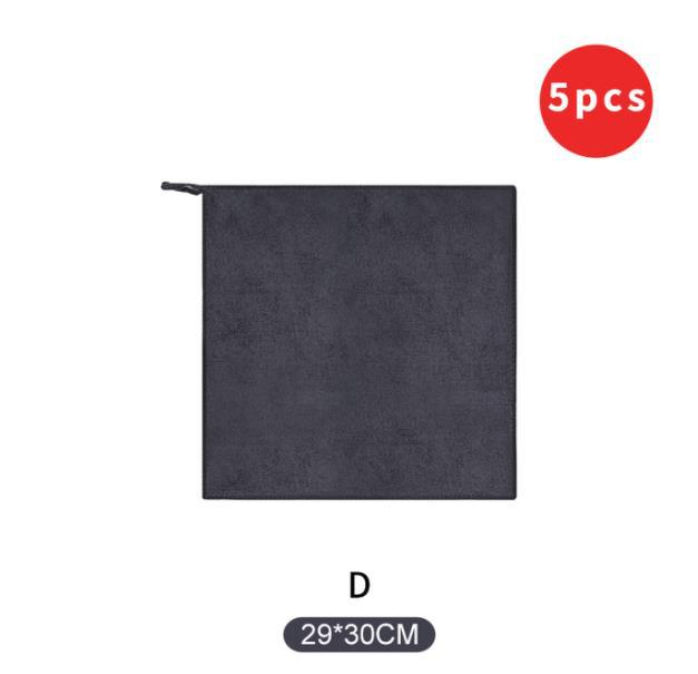 5pcs Microfibre Towel Cleaning Auto Car Care Blue Soft Cloth Washing Cloth Towel Home Car Cleaning Fiber Towel ABC