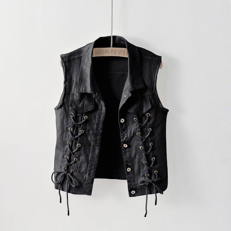 Women's Slim Denim Vest - Trendy Spring & Autumn Cardigan Outerwear 2023