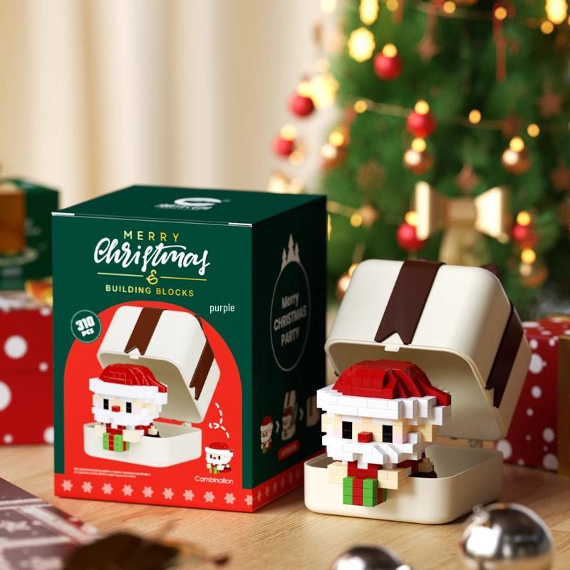 Choinka i Święty Mikołaj Klocki - Zabawki i Ozdoby dla Dzieci