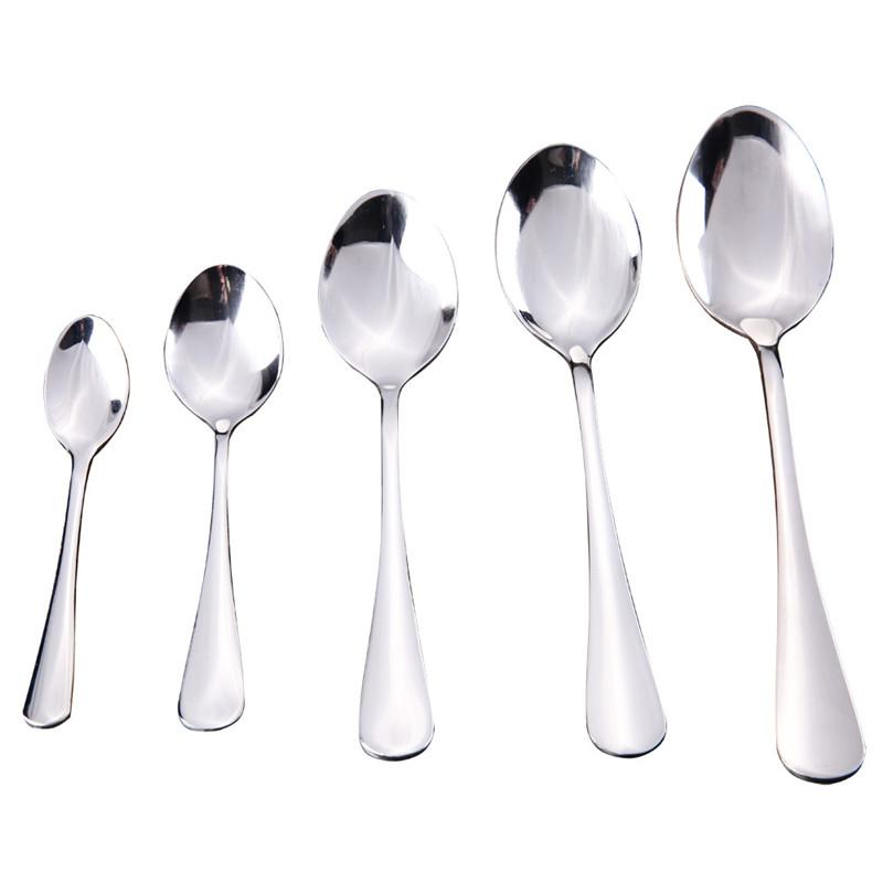 1Pc Stainless Steel Sugar Spoon Dessert Coffee Spoon Kitchen Restaurant Dinner Tableware
