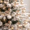 Christmas Party Supplies 2D Acrylic Goat Ornament, Farm Animal Car Rearview Mirror Tree Decor Charm, Auto Interior Hanging Pendant for Tree,
