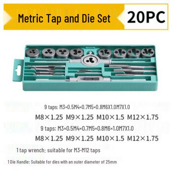 Adjustable Tap Wrench Set - Manual Tapping Tool with Extended Chuck