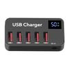 5 Ports USB Charger LED Display Multi USB Charging Station Universal for Phone Desktop Wall Home Travel Portable