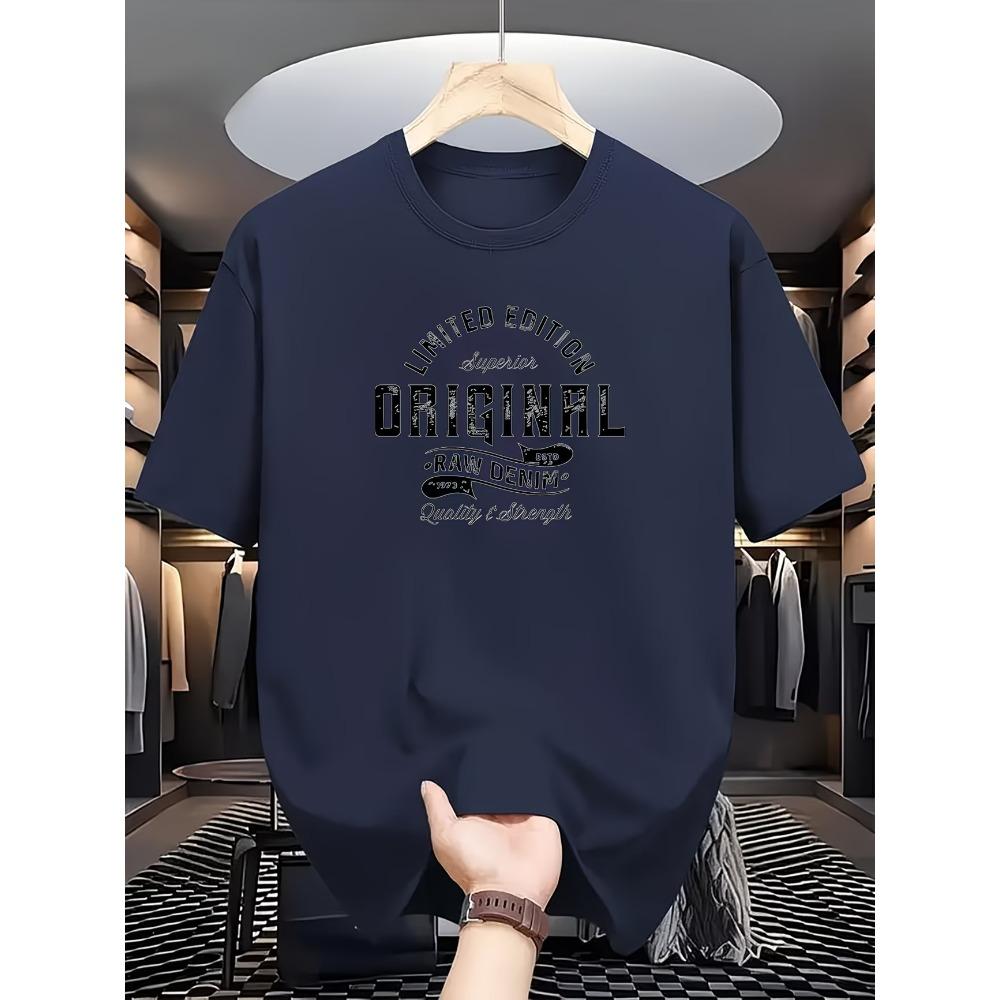 Summer Men's Casual Sports Loose Large Print Comfortable Round Neck Short Sleeved T-shirt Top