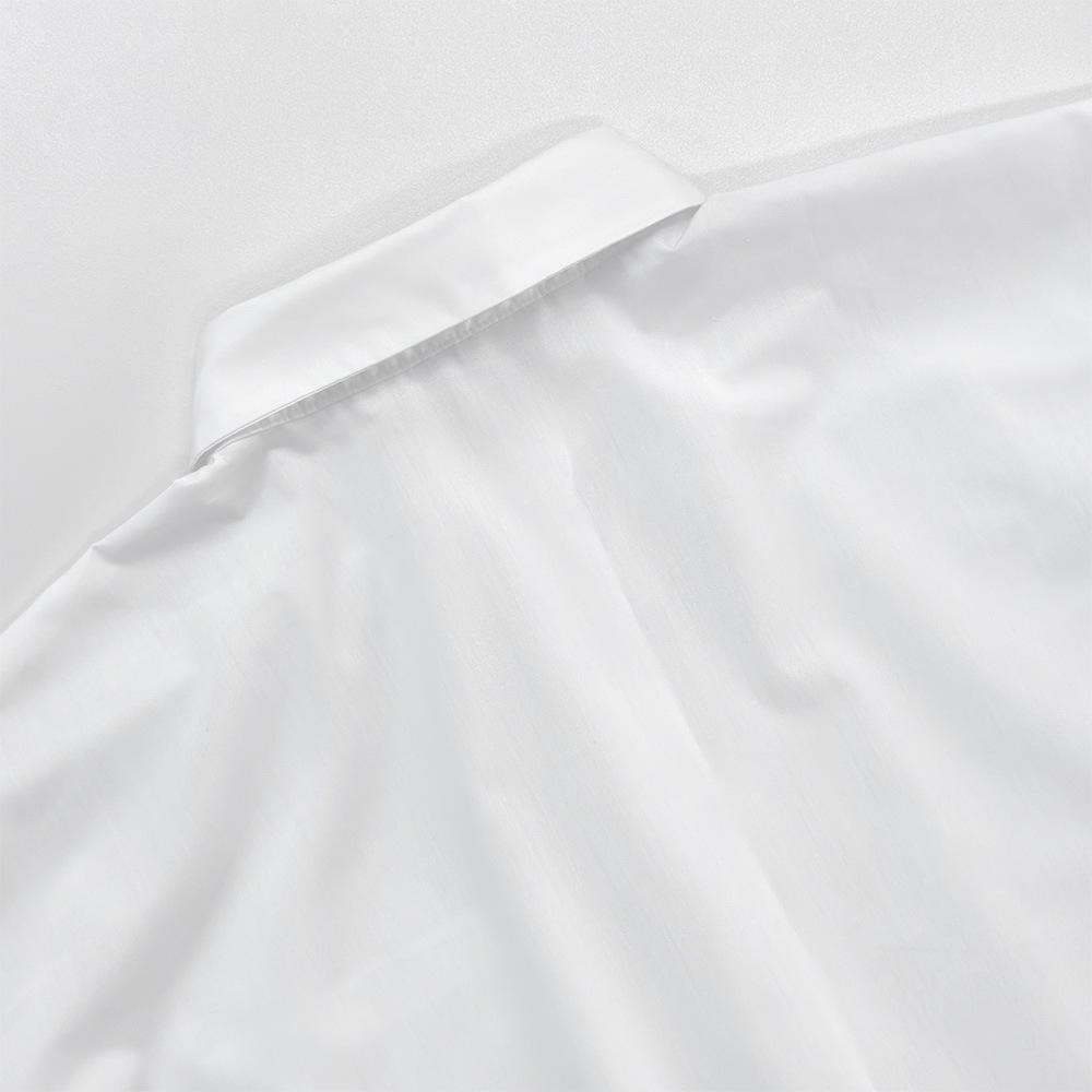 Spring and Summer Simple Loose Fit White Shirt Casual Fashion Mid-Length Top for Women