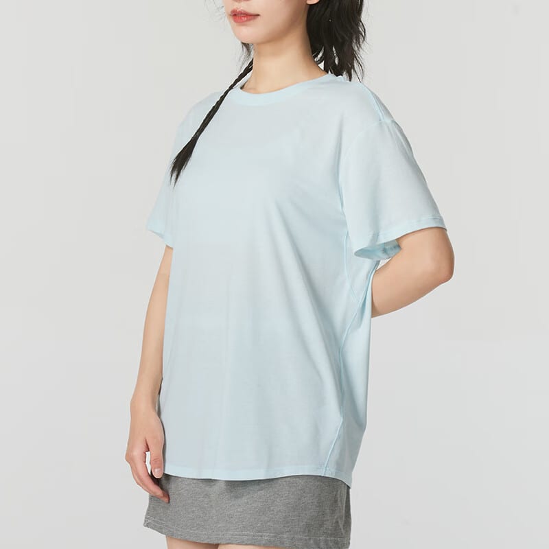 Nike Drop Shoulder Sleeve T Shirt Women's Glacier Blue FN2815-474