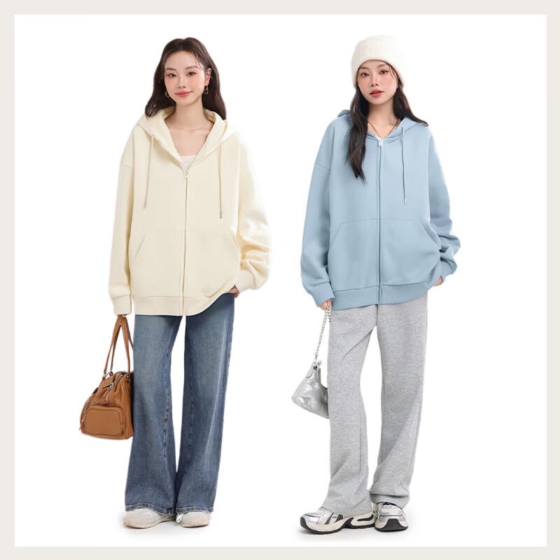MJ STYLE Women's Hooded Zip-Up Sweatshirt Cardigan
