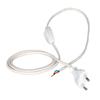 Przewód Z Włącznikiem 2M 2X0,75Mm2 Z Wtyczką Płaską Biały Kabel Zasilający