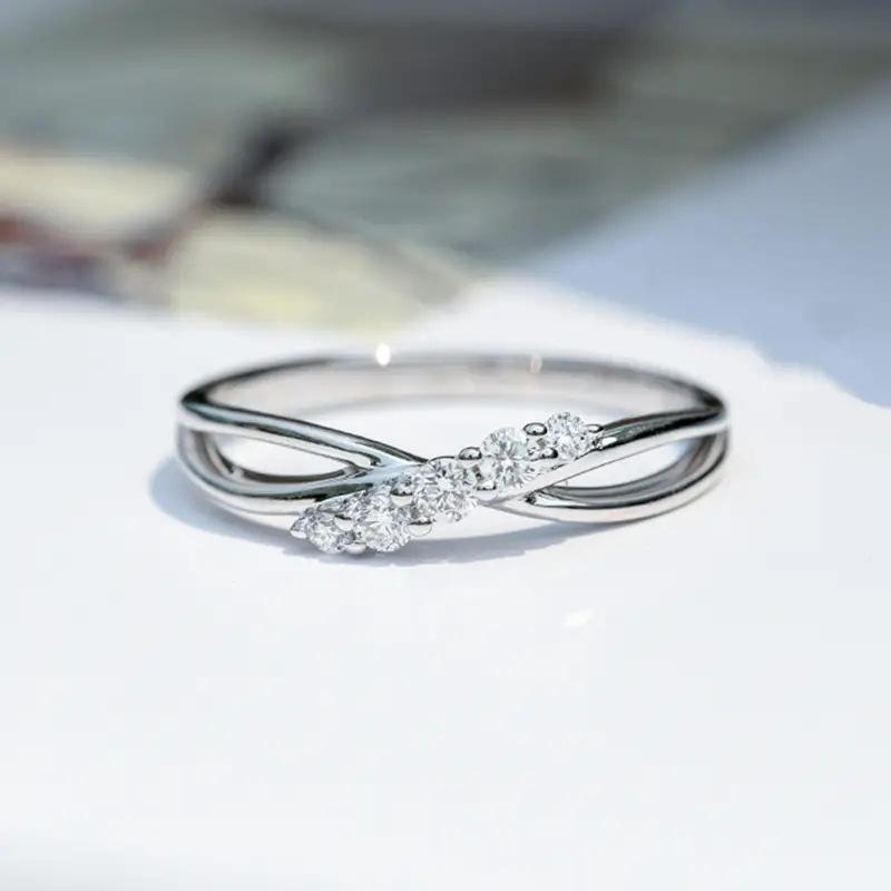 Couple Interlocking Double-layer Hollowed-out Ring for Women. Jewelry. Simple Ring. 5