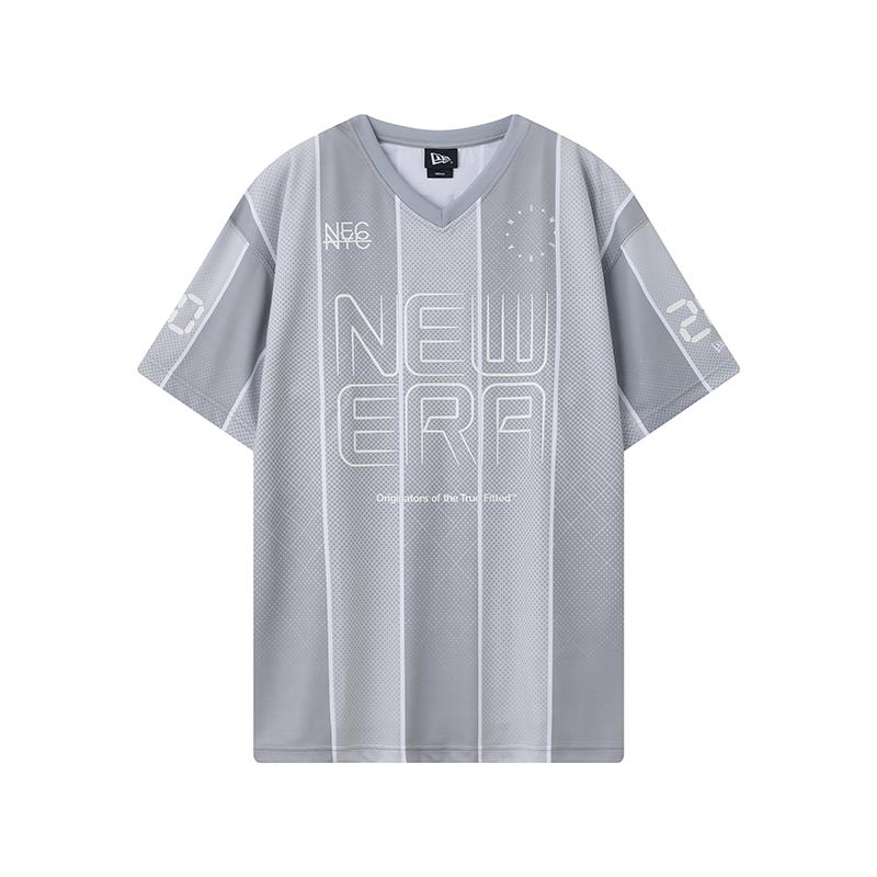 New Era Urban Sports Series Loose Fit Crew Neck Short Sleeve T-Shirt Unisex Tops Light-Gray 14500147