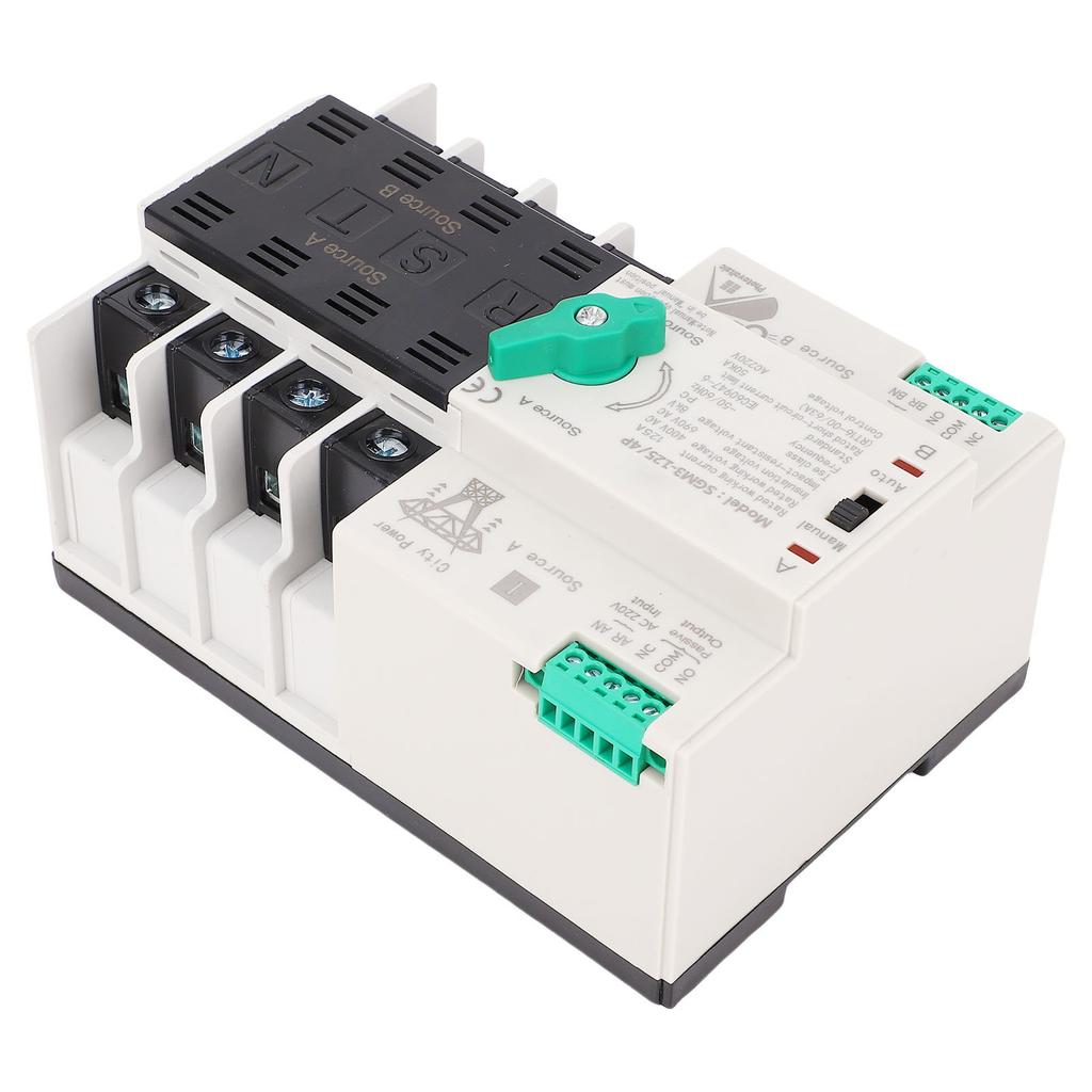 Double Power Automatic Transfer Switch 4P 400V 125A Quick Switching Automatic Transfer Switch ATS