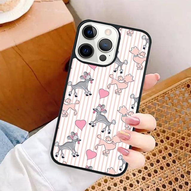 Kreslený kryt na telefon s pudlem pro iPhone 17 Air 16 16e 15 Plus pro Apple 13 11 12 14 Pro Max Kryt coque Shell