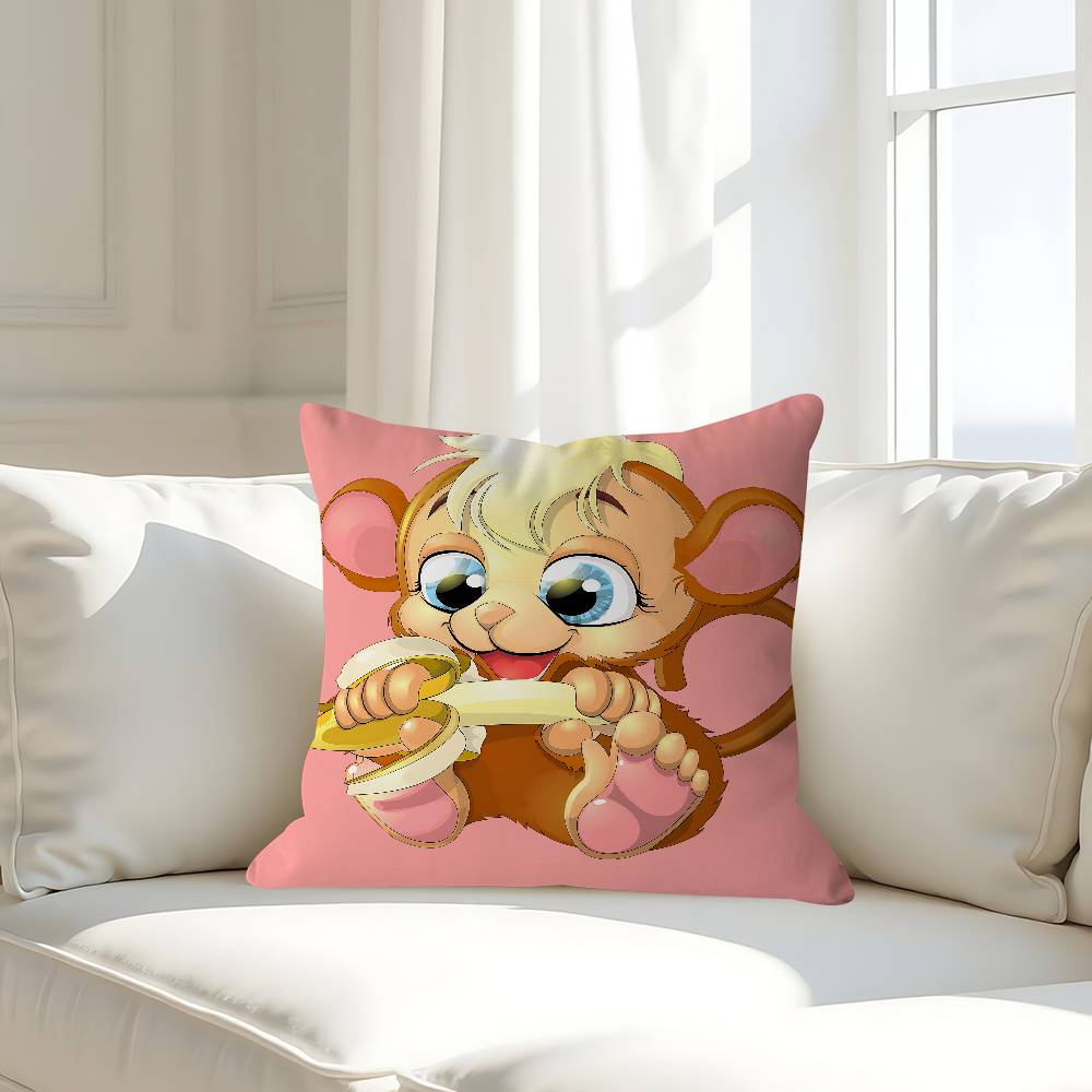 Cartoon Cute Animals Pillow Cushion Cover Pillowcase Living Room Sofa Home Decor Customized