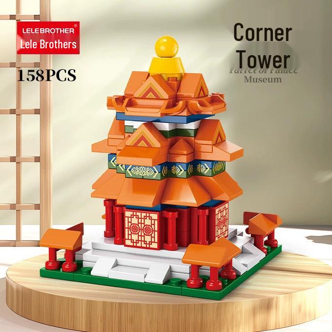 Yellow Crane Tower Miniature Building Blocks - Famous Towers Street View Series Educational Toy