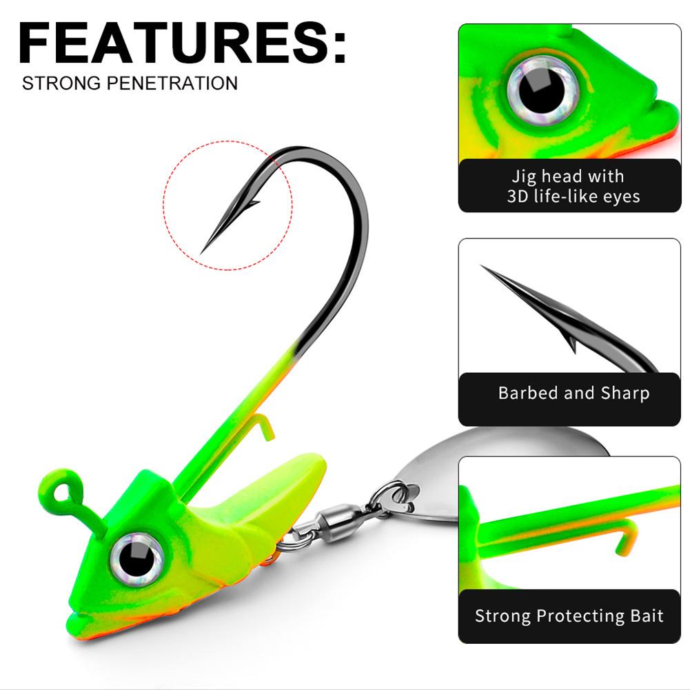 Triangle Head Jig Barbed Fishing Hooks Lure Hook Fishhook 10.5g 15g Fishing Tackle Accessories