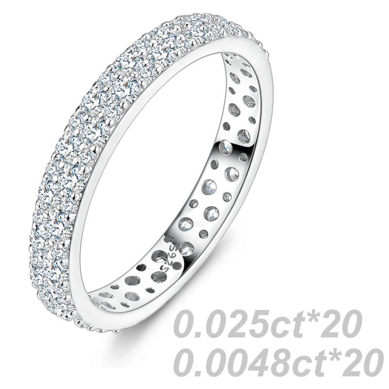 Sparking Moissanite Rings Copper Diamond Popular Brilliant Wedding Ring Women Engagement Jewellery Anniversary