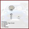 1 Set Bling Car License Plate Fasteners Screws Caps Covers Multicolor Universal Rhinestone License Plate Bolt Cap Plastic Washer Replace Parts