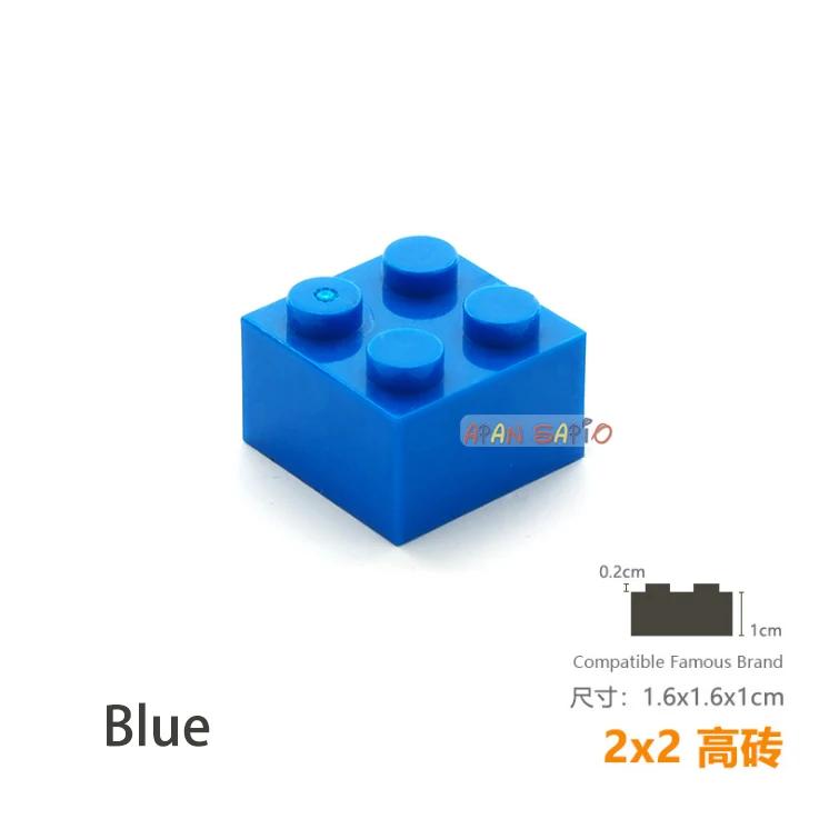 High-Quality 15Pcs/Lot Self-assembly High-Quality Blocks High-Quality Building Construction pieces High-Quality Thick High-Quality 2X2 High-Quality