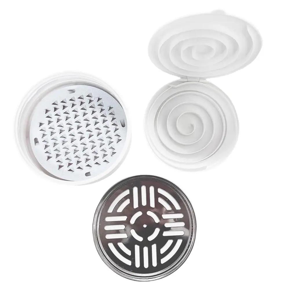 Mosquito Mosquito Supplies Coils Holder Stainless Steel Coil Box Round Mosquito Mosquito with Coil Cover Tray U3V8